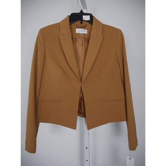 Calvin Klein Women's Petite Scuba-Crepe Open-Front Jacket 10P - Picture 3 of 11